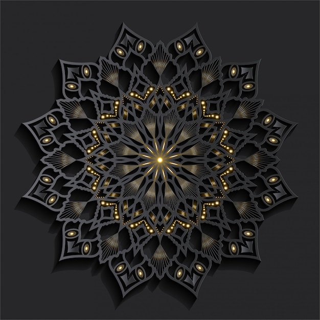 Mandala De Luxe Effet 3d