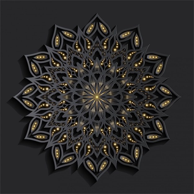 Mandala De Luxe Effet 3d