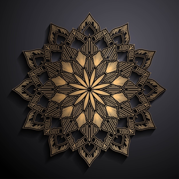 Mandala de luxe effet doré