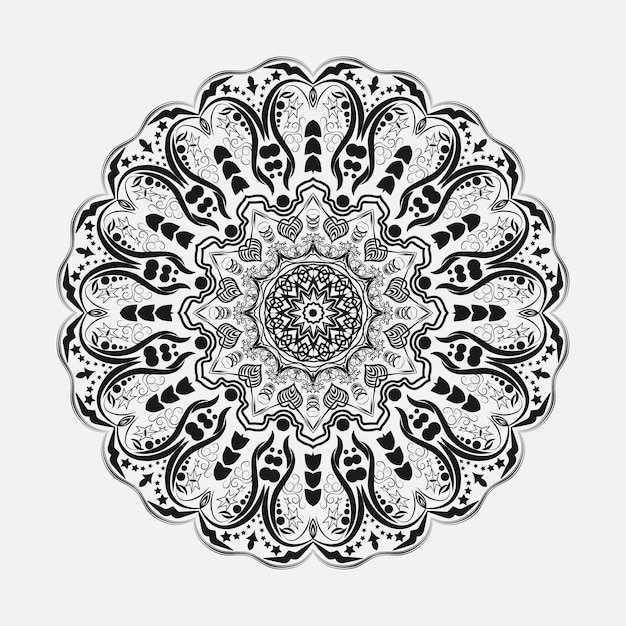 Mandala De Luxe Et Fleurs Abstraites Pour Le Fond,