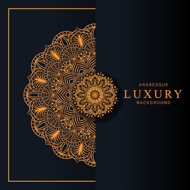 Mandala De Luxe Avec Motif Arabesque Doré Style Islamique Arabe Vecteur Premium