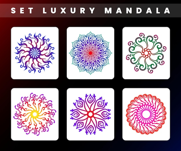 Mandala, Mandala Tribal, Ensemble De Mandala Tribal, Ornement Tribal, Mandala De Feu, Fleur