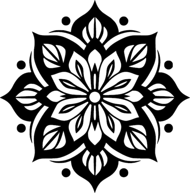 Mandala Minimaliste Et Simple Silhouette Illustration Vectorielle