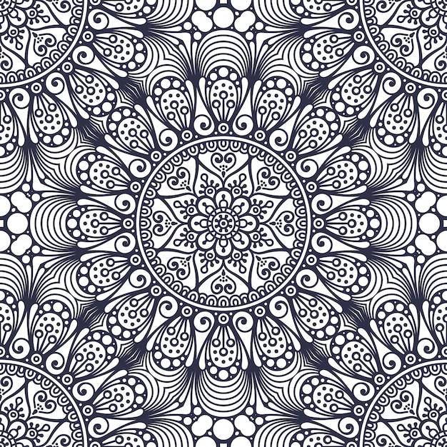 Mandala. Motif D'ornement Rond. éléments Décoratifs Vintage