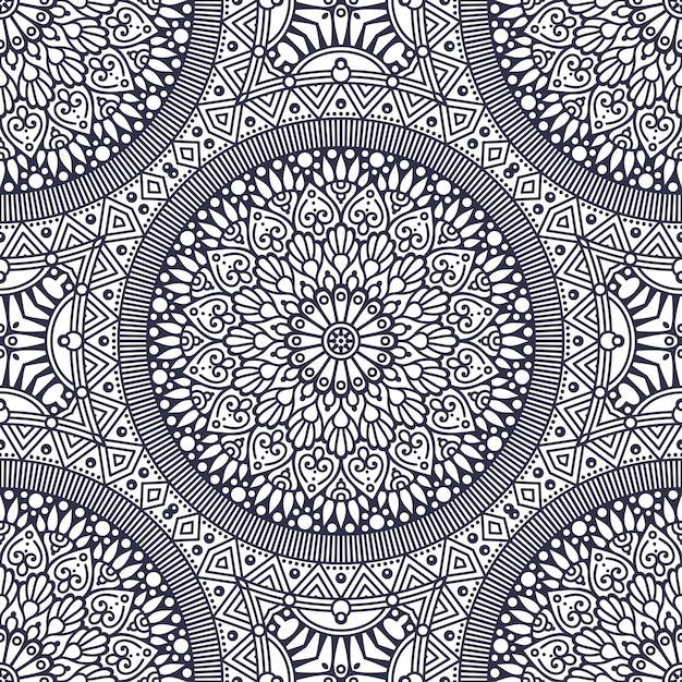 Mandala. Motif D'ornement Rond. éléments Décoratifs Vintage