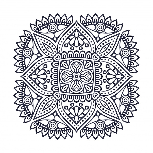 Mandala. Motif D'ornement Rond. éléments Décoratifs Vintage