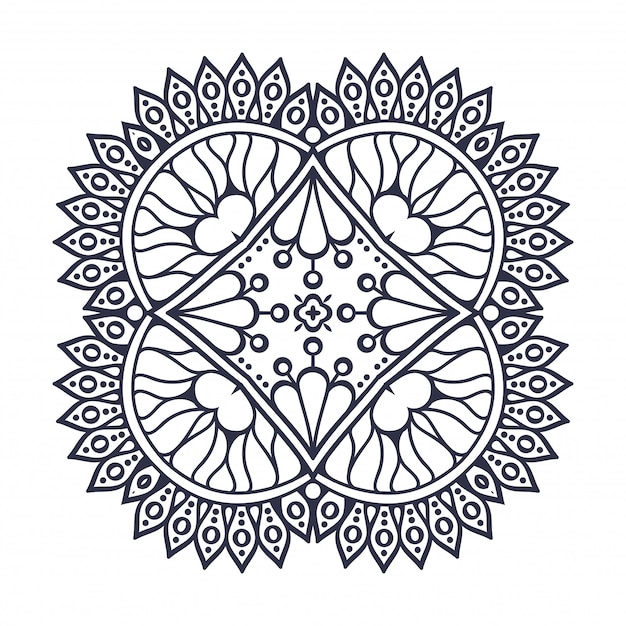 Mandala. Motif D'ornement Rond. éléments Décoratifs Vintage