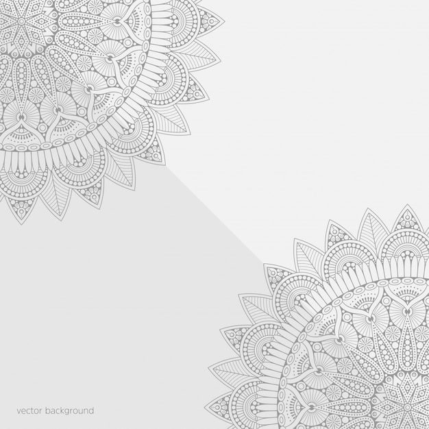 Mandala. Motif D'ornement Sans Couture Noir