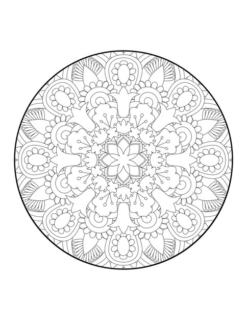 Mandala. Motifs Islamiques, Arabes, Indiens Et Ottomans. Page De Livre De Coloriage. Tour De Mandala. Cercle