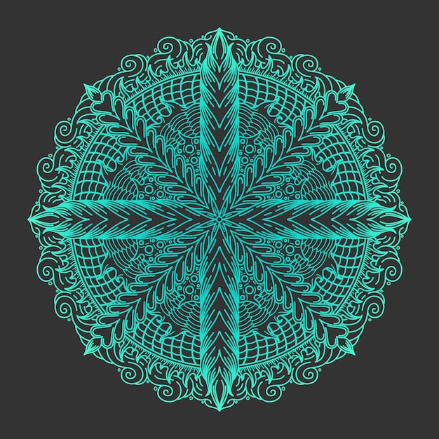 Vecteur mandala naturel