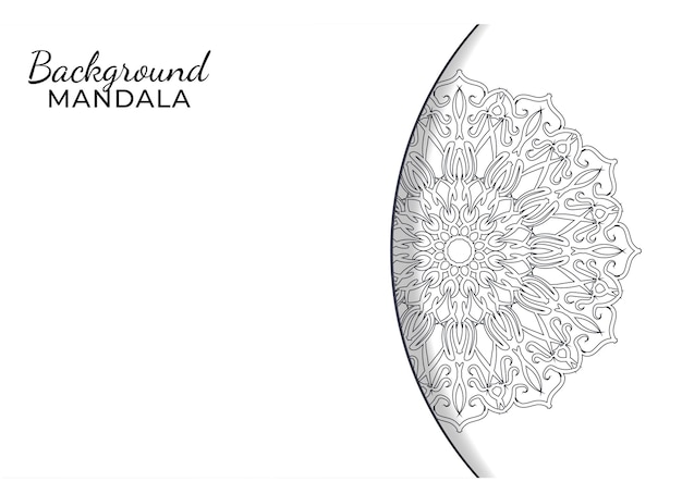 Mandala D'ornement Indien Dessiné à La Main Sur Le Style De Fond