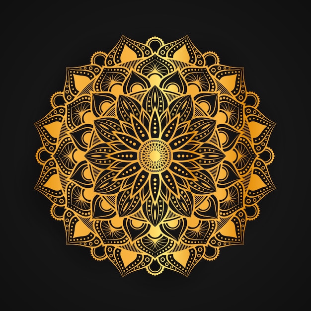 Mandala Ornemental Doré