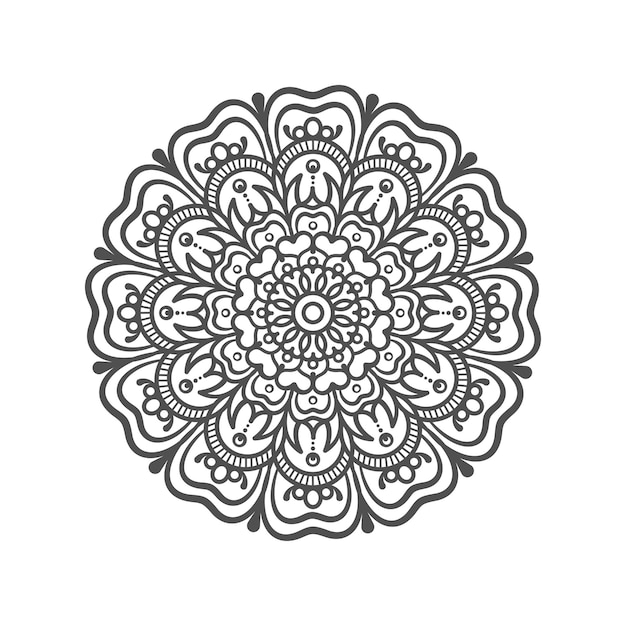 Mandala Ornemental De Luxe Isolé Sur Blanc