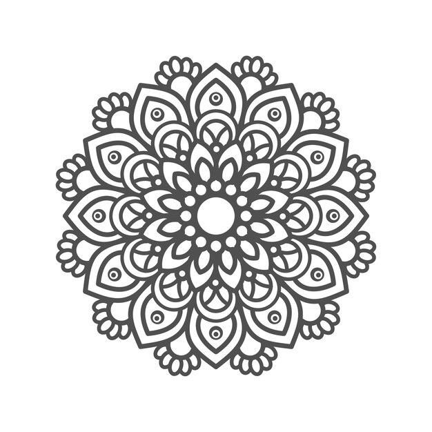 Mandala ornemental de luxe isolé sur blanc