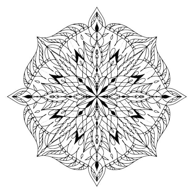 Mandala Pour Livre De Coloriage Ornements Ronds Décoratifs Vecteur Oriental Dessin De Thérapie Anti-stress