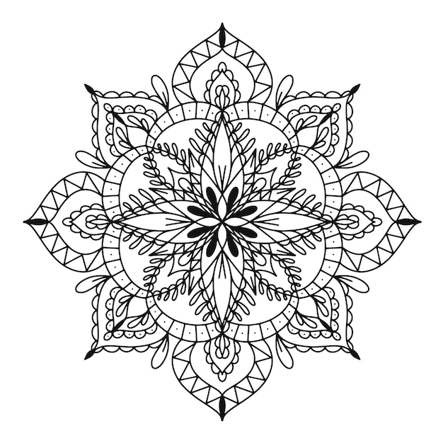 Mandala Pour Livre De Coloriage Ornements Ronds Décoratifs Vecteur Oriental Dessin De Thérapie Anti-stress