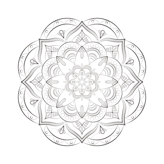 Mandala rond pour la page de livre de coloriage Design antistress