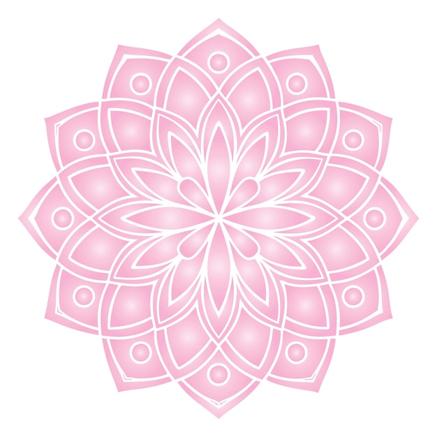 Mandala rose Un dessin décoratif floral et géométrique