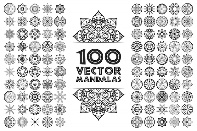 Vecteur mandala en style ethnique