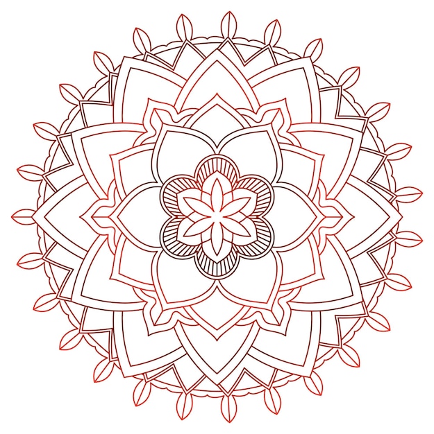 Mandala vintage avec des lignes fines