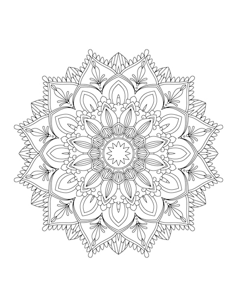 MandalaColoriagesMandalas De FleursModèle De Mandala Abstrait VectorielMandala De Motif