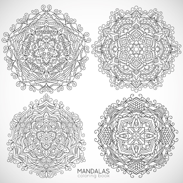 Vecteur mandalas / coloring book