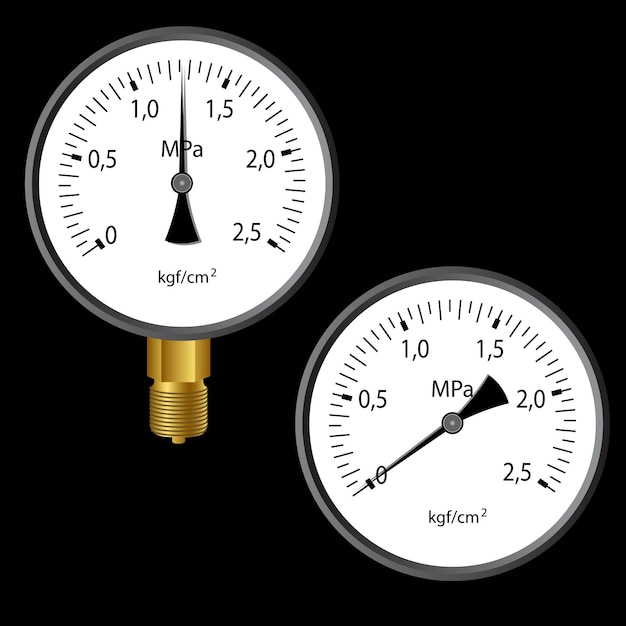 Vecteur le manomètre à gaz