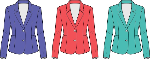 Vecteur manteau de couleur pour filles croquis plat dessin technique modèle d'illustration vectorielle