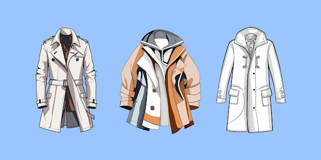 manteau, vecteur, clip art, illustration