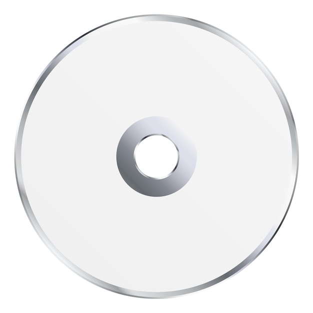 Vecteur maquette de cd vierge disque compact blanc