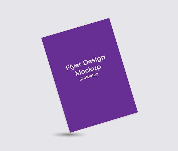 Maquette de conception de flyer violet sur fond blanc