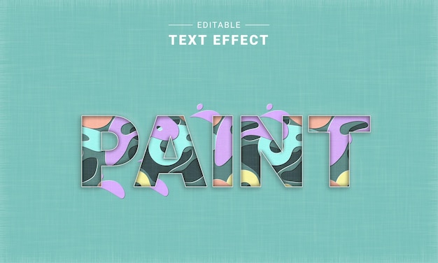 Maquette d'effet de texte découpé en papier modifiable