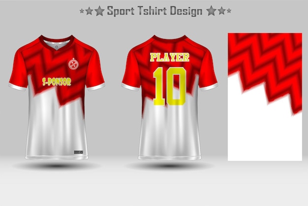 Maquette De Maillot De Football Conception De T-shirt Sport Motif Géométrique Abstrait