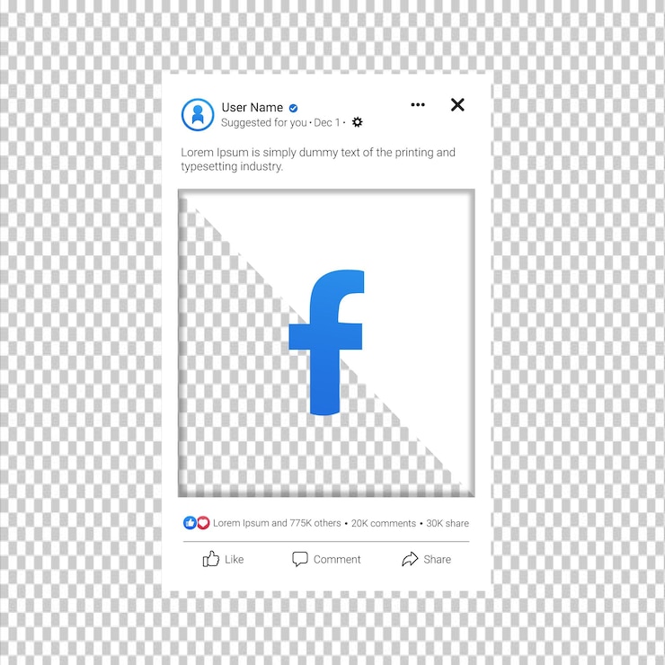 Vecteur maquette de modèle de publication facebook sur les médias sociaux