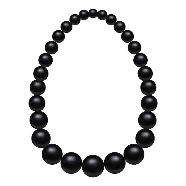Vecteur maquette de perles noires illustration réaliste d'une maquette de vecteur de perles noires pour la conception de sites web isolée sur fond blanc