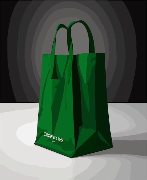 Maquette de sac fourre-tout vert pour une séance photo de produit sur un présentoir Photo Canon EOS R6