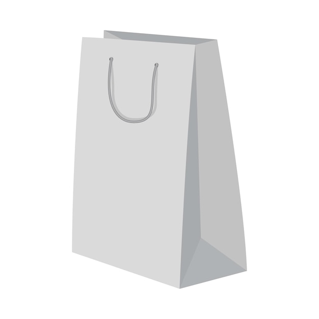 Vecteur maquette de sac en papier haut illustration réaliste d'une maquette vectorielle de sac en papier haut pour la conception de sites web isolée sur fond blanc