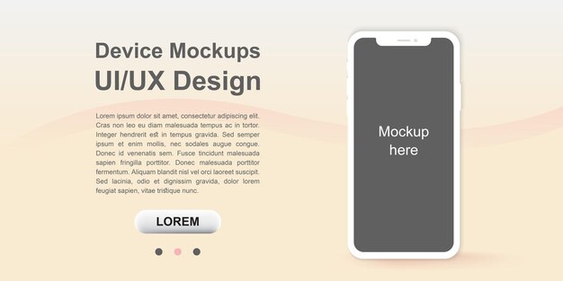 Vecteur maquette de smartphone avec écran blanc design ui ux de smartphone sans cadre
