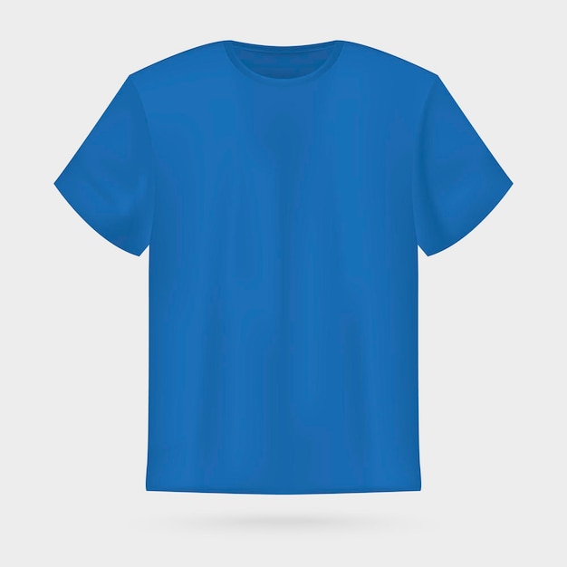 Maquette de t-shirt pour hommes vecteur bleu.