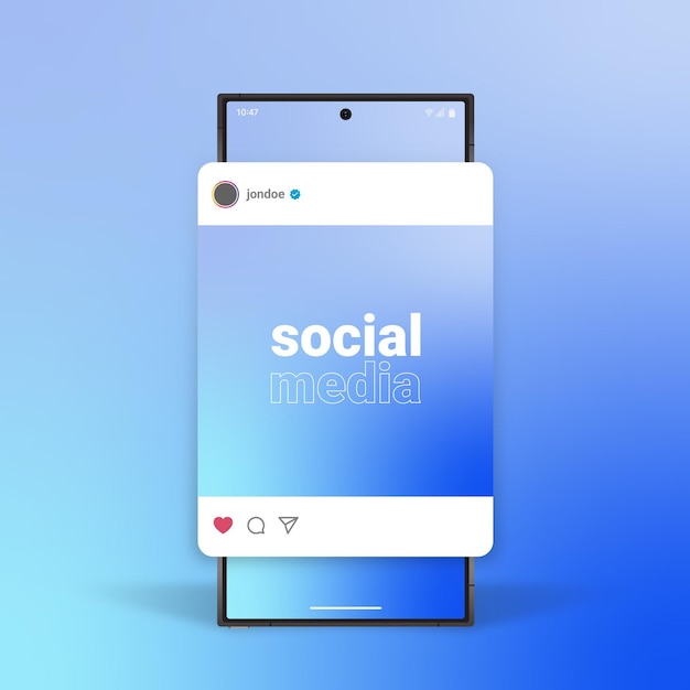 Une maquette de téléphone pour les médias sociaux 2