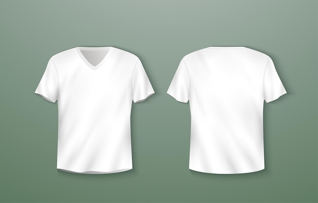 Vecteur maquette de tshirt blanc