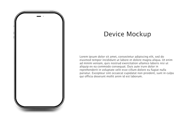 Maquette Vue Avant De L'écran Vide Du Téléphone Intelligent.