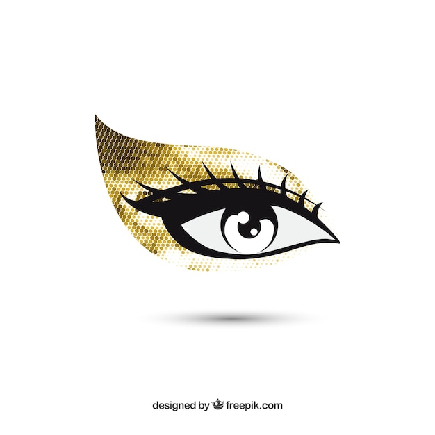 Maquillage Des Yeux D'or