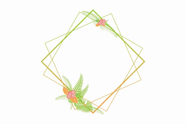 Vecteur mariage floral frame