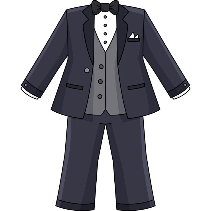 Vecteur mariage, marié, costume, dessin animé, coloré clipart