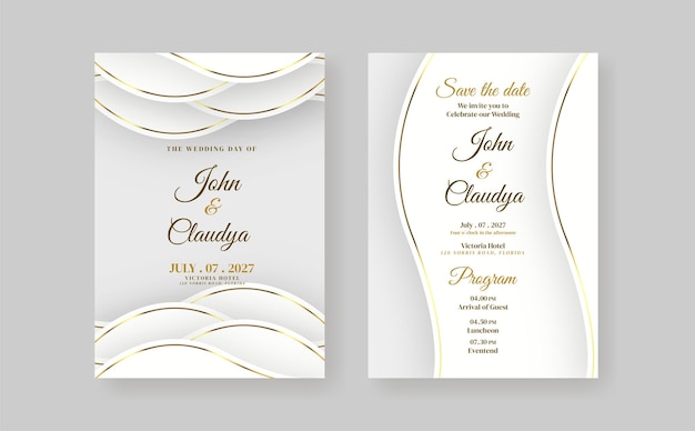 Mariage romantique modèle d'invitation