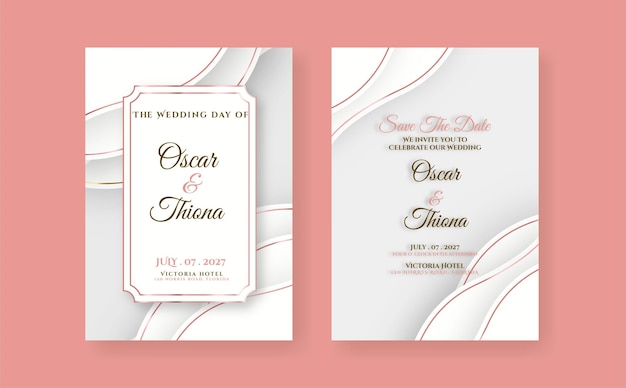 Mariage Romantique Modèle D'invitation