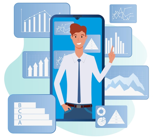 Market Analyticsl'homme D'affaires Est Impliqué Dans L'évaluation Des Opportunités De Marché