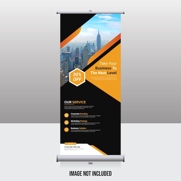 Vecteur marketing d'entreprise roll up a banner or stand banner design template