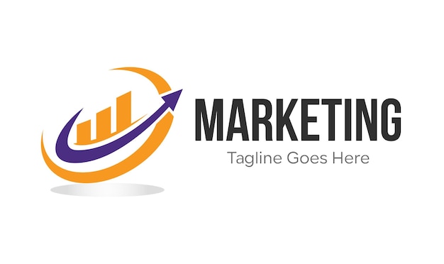 Marketing Growth Conception du logo d'entreprise avec combinaison de flèches Vecteur du symbole de l'entreprise